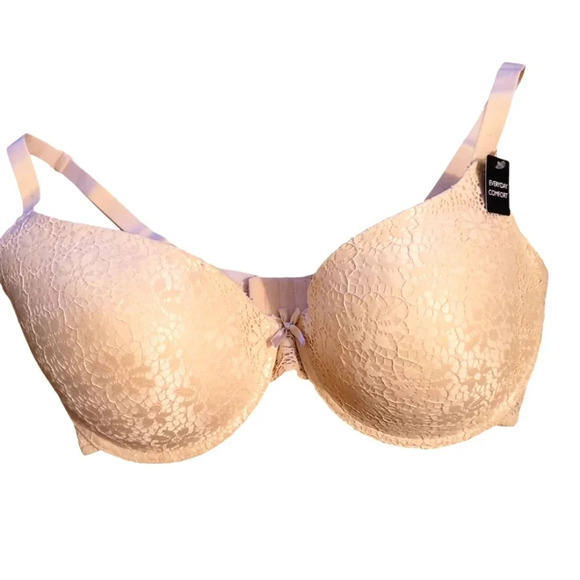 Laura Ashley Other - Laura Ashley Underwire Padded Everyday Comfort Bra 38DD Rose Pink Lace